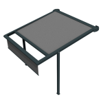 Pergola melodie led anthracite 4x4 motoris� f078 avec lambrequin