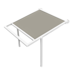 Pergola melodie led blanc 3x3 motoris�e f077 sans lambrequin