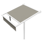 Pergola melodie led blanc 4x4 motoris� f077 avec lambrequin