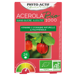 Phyto actif acerola 1000 sans sucre bio 24 comprims