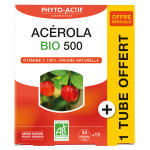 Phyto actif acerola bio 500 bio + 1tube offert etui