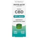 Phyto actif huile 10% cbd 10ml flacon