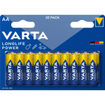 Piles alcalines varta longlife power aa x20