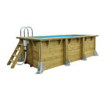 Piscine bois azura 200 x 400 cm : compacte et �l�gante, id�ale pour les petits jardins. liner bleige ...