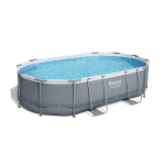 Piscine hors sol power steel ovale 488 x 305 x 107 cm, filtre � cartouche, b�che, �chelle, diffuseur ...