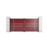 Portail alu bobino rouge 3. 5m