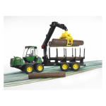 Porteur forestier john deere 1210e avec chargeur, remorque forestiere et rondins de bois inclus Porteur forestier john deere 1210e avec chargeur, remorque forestiere et rondins de bois inclus