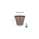 Pot de fleur rond toscane diam�tre 100cm 356l taupe