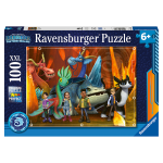 Puzzle 100 p xxl - dresseurs de dragon / dragons : les neuf royaumes
