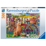 Puzzle 500 p - chiens mignons dans le jardin Puzzle 500 p - chiens mignons dans le jardin