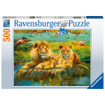 Puzzle 500 p - lions dans la savane Puzzle 500 p - lions dans la savane