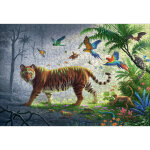 Puzzle en bois - rectangulaire - 500 p - tigre de la jungle