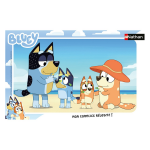 Puzzle cadre 15 p - bluey � la plage / bluey