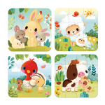 Puzzle carton - puzzles evolutifs animaux ferme - 4 niveaux difficult�