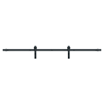 Rail rustique acier noir 2000 mm