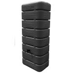 R�cup�rateur � eau dune 320 litres anthracite complet avec couvercle, robinet, fixation murale et kit ...
