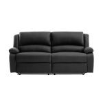 Relaxxo - canap� relax manuel 3 places avec 2 assises xxl leo en�simili - noir