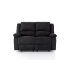 Relaxxo - canap� relaxation 2 places en microfibre leo - noir