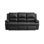Relaxxo - canap� de relaxation �lectrique 3 places en simili leo - noir