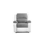 Relaxxo - fauteuil de relaxation releveur �lectrique 1 place microfibre / simili leo - blanc et gris