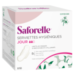 Saforelle coton protect serviettes hygi�niques jour bo�te de 10