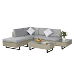 Salon d'angle boston transformable en bain de soleil - canap� droit :174 x 81x70 cm - canap� gauche : ...