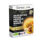 Santarome gel�e royale pollen propolis miel manuka bio - 20 ampoules