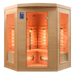 Sauna infrarouge apollon quartz 3 places angulaire - france sauna