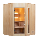 Sauna vapeur zen angulaire - 3 places sauna technologie vapeur �pic�a du canada po�le et pierres inclus ...