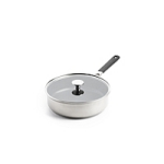 Sauteuse 26 cm avec couvercle en verre kitchenaid classic inox 203983