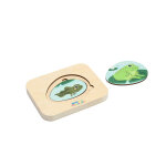 Kidway - montessori puzzle grenouille en bois - jeux �ducatifs - 3 ans et +