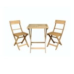 Set balcon 2 chaises et 1 table en bois carr�