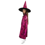 Set cape et chapeau de sorci�re rose tu 3 - 8 ans ancien