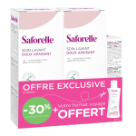 Saforelle soin lavant doux apaisant duo 500ml x2 + 100ml