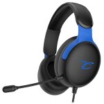 Spectra casque gaming pour ps5 ps4 pc xbox, hp 40 mm, micro inclinable, rglage volume, noir et bleu