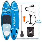 Stand up paddle gonflable 293 cm + pagaie + sac � dos + pompe + leash + kit de r�paration