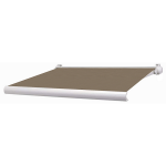 Store coffre louisa blanc 3m x 2m manuel toile s130 uni taupe