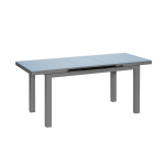 Table de jardin en aluminium extensible ibiza anthracite 6 / 8 personnes