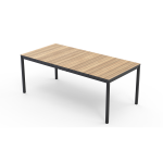 Table de jardin porto 200 avec plateau effet lattes de bois selon la technologie decocoat?, pietement ...