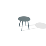 Table de jardin ronde en acier bleu