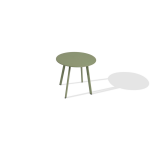 Table de jardin ronde en acier vert