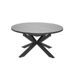 Table de jardin ronde extensible en aluminium palma 8 / 10 personnes