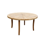 Table de jardin ronde en teck � 140cm - s�lection d'experts - beaux jours