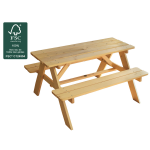 Table pique - nique en bois certifie fsc