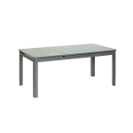 Table rectangulaire extensible milos 8 / 10 personnes en aluminium anthracite jardiline