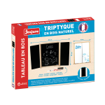 Tableau triptyque en bois naturel