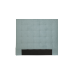 T�te de lit capitonn�e en tissu megan - bleu clair, largeur - 140 cm