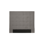 T�te de lit capitonn�e en tissu megan - gris, largeur - 160 cm