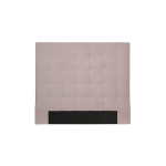 T�te de lit capitonn�e en tissu megan - rose, largeur - 160 cm