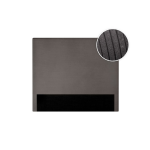 T�te de lit numa en velours c�tel� - gris fonc� - largeur 160 cm